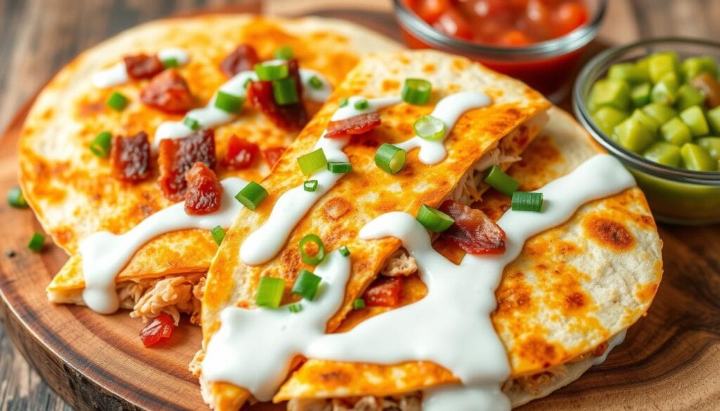 Chicken Bacon Ranch Quesadillas