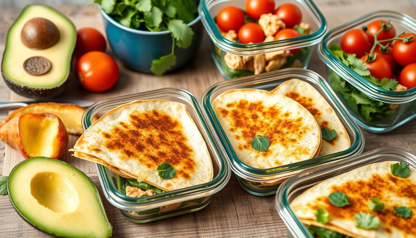 Healthy Chicken Quesadilla Meal Prep