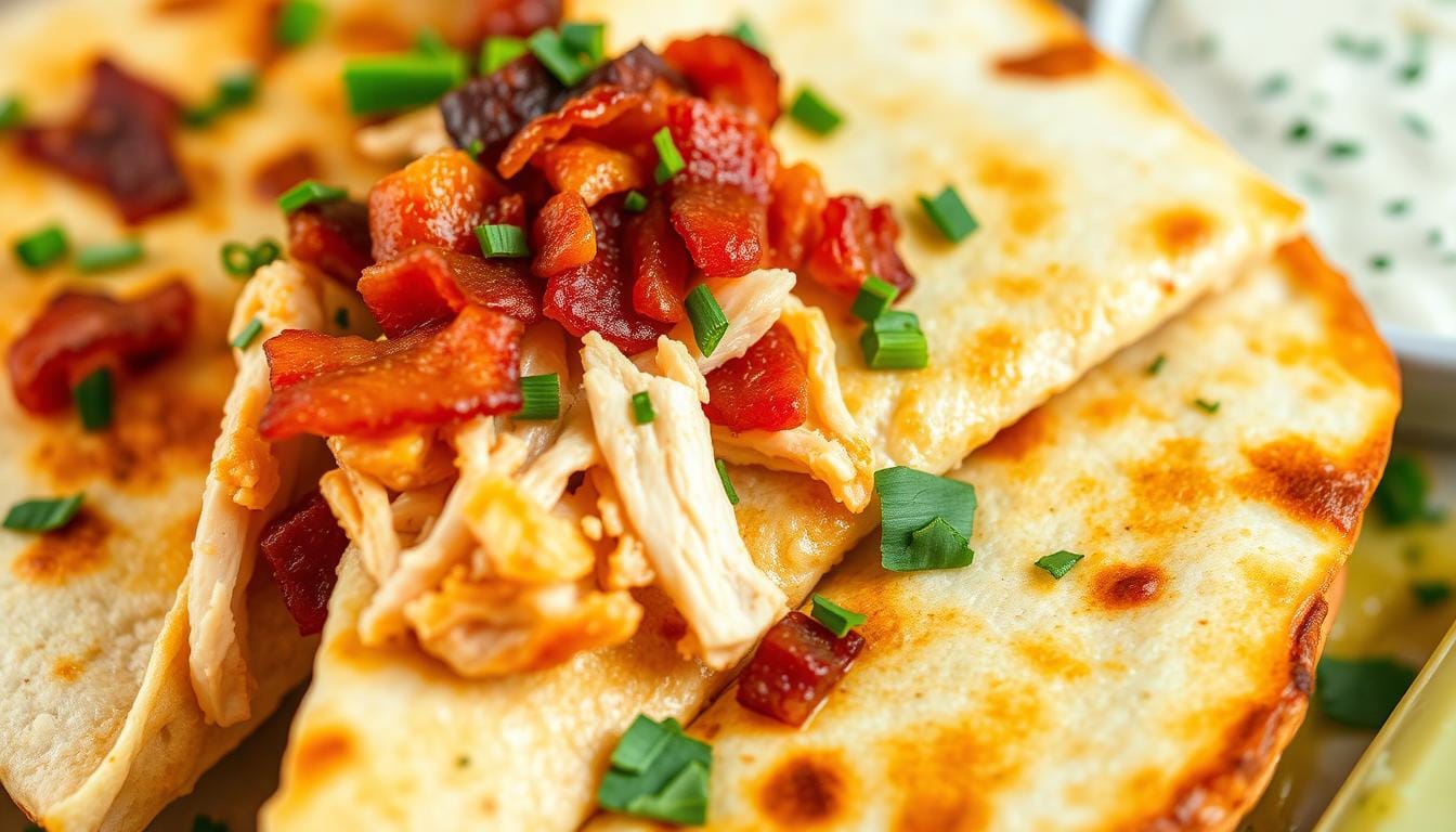 bacon ranch chicken quesadillas