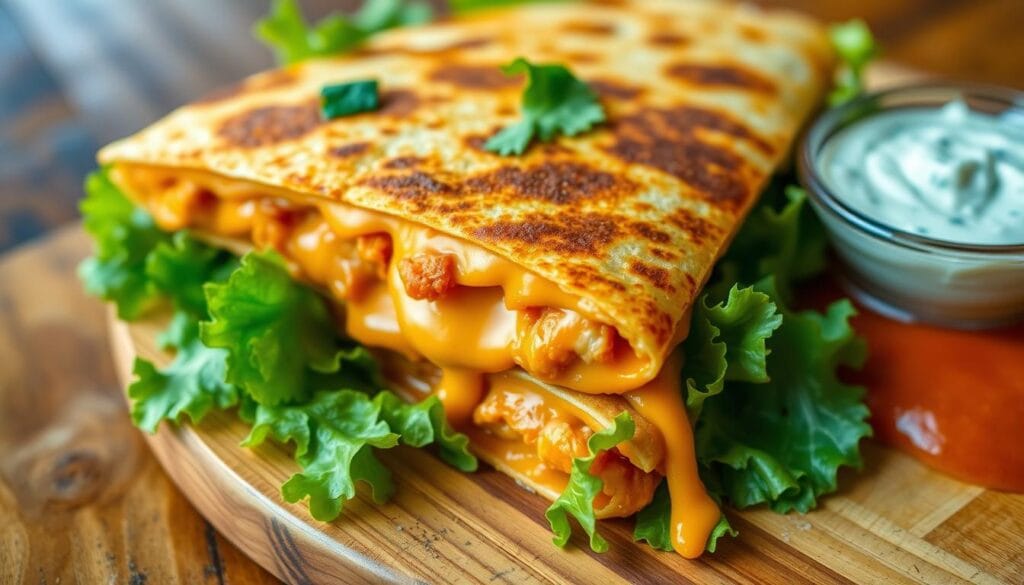 buffalo chicken quesadilla