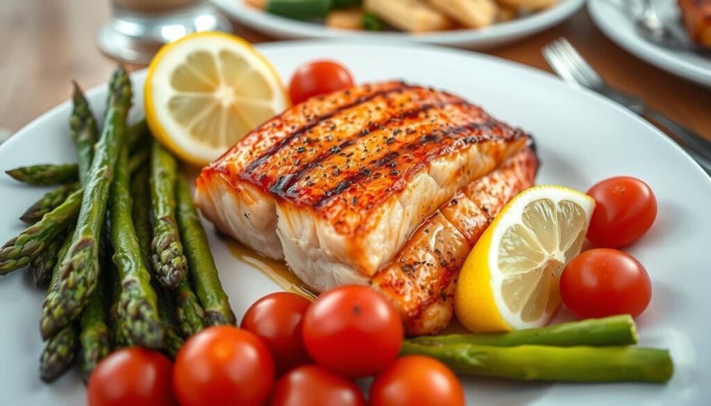 calories in a grilled salmon