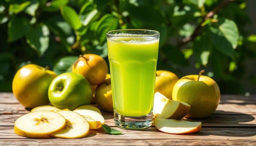 green apple juice