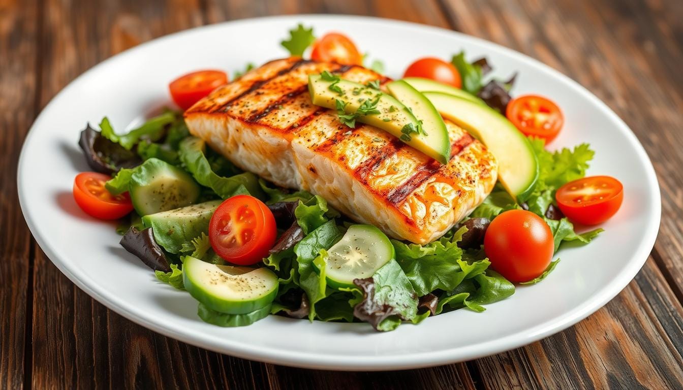 grilled salmon salad