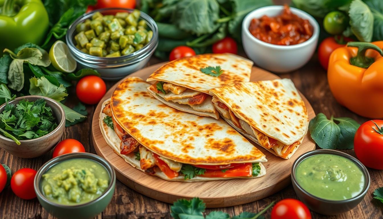 healthy chicken quesadilla meal prep