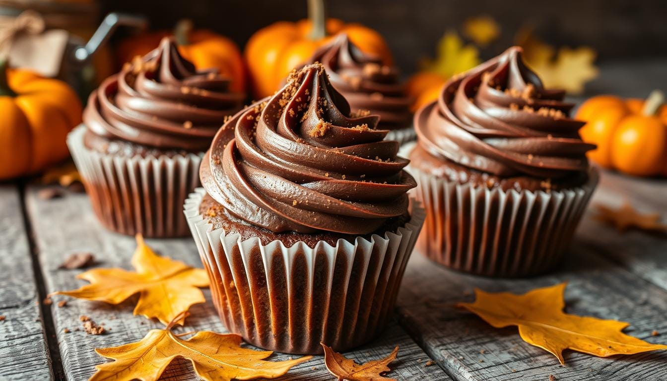 simple recipe for chocolate pumpkin cupcakes