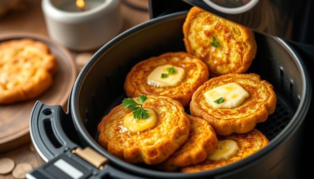 Air Fryer Crumpet Garlic Bread