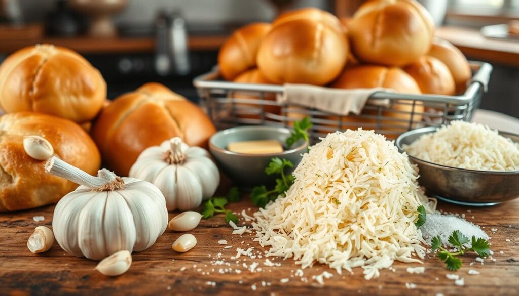 Ingredients for Cheesy Garlic Pull-Apart Bread Ingredients for Cheesy Garlic Pull-Apart Bread