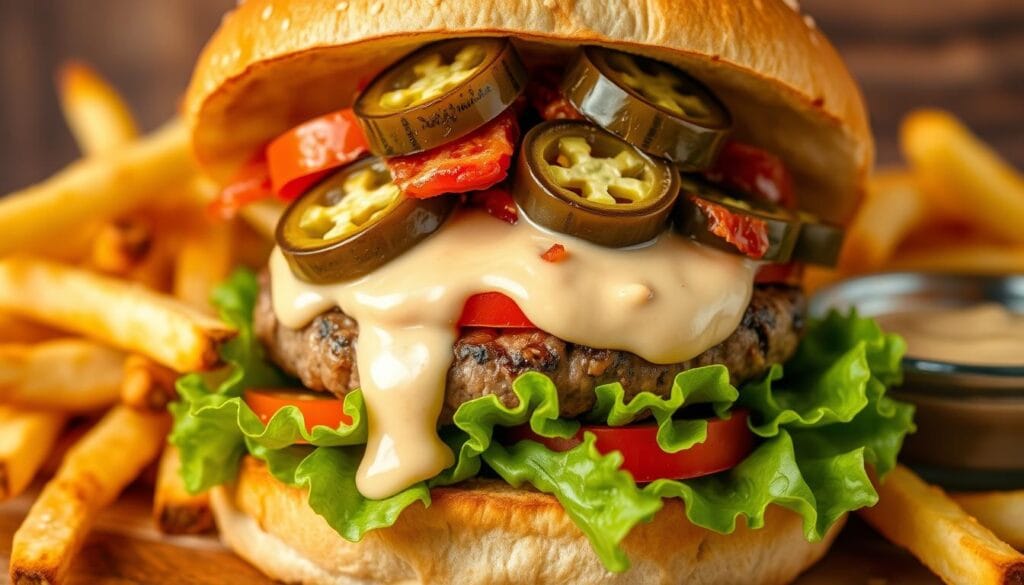 Spicy Jalapeño Smash Burgers with Baconnaise