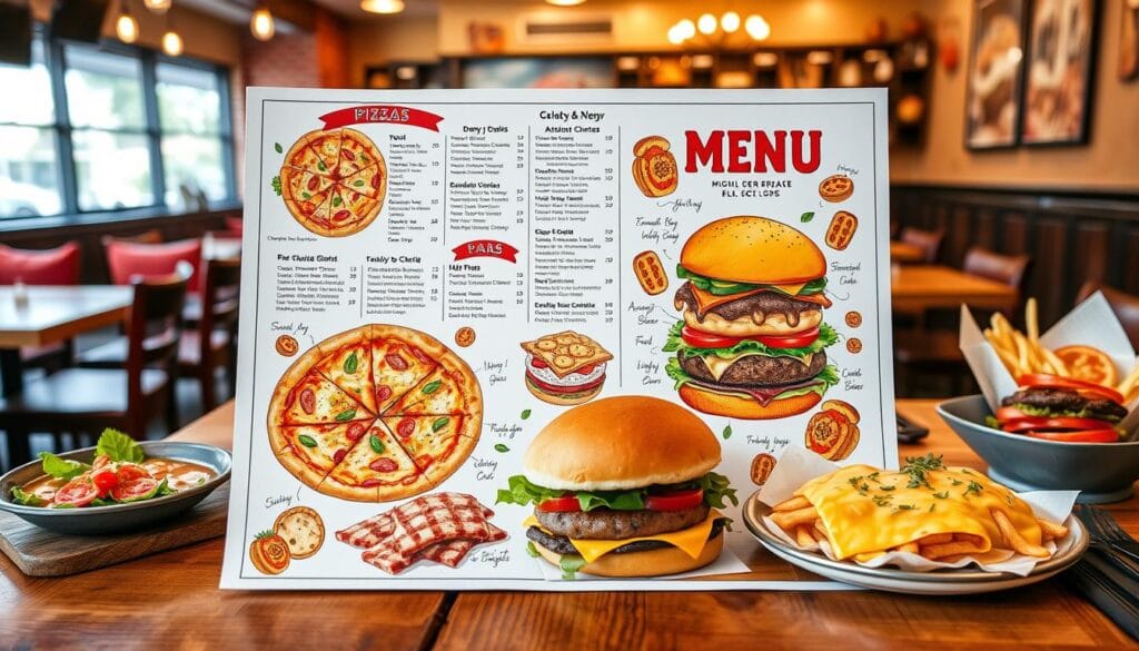 benny's pizza and burgers menu