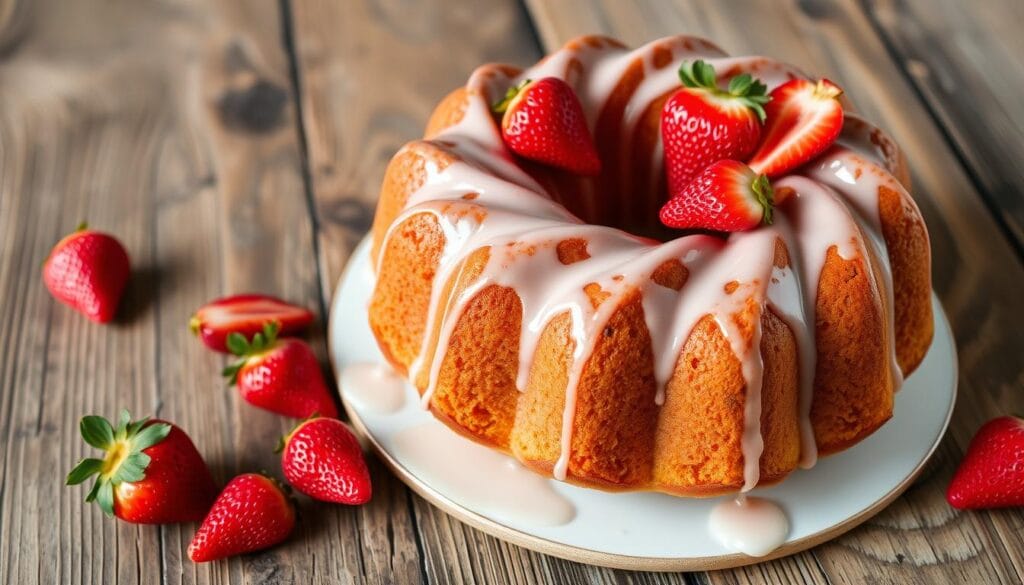 strawberry bundt cake